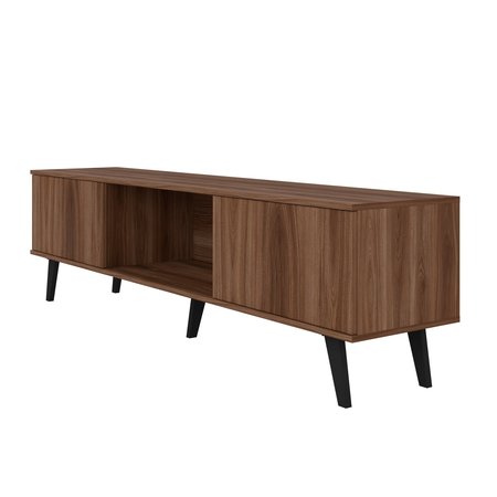 Manhattan Comfort Doyers 70.87 TV Stand, Nut Brown 176AMC174